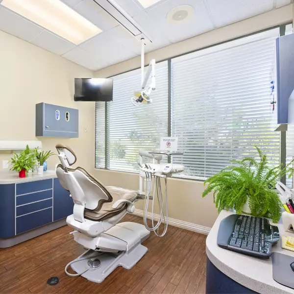 Exam room at at Highridge Dental Care 