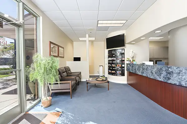 The front desk and lobby at Highridge Dental Care